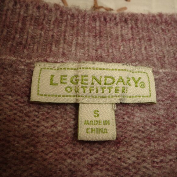 NWOT LEGENDARY OUTFITTERS Knit Crew Neck Sweater S Lavender/Plum Raglan Sleeves - Picture 3 of 15